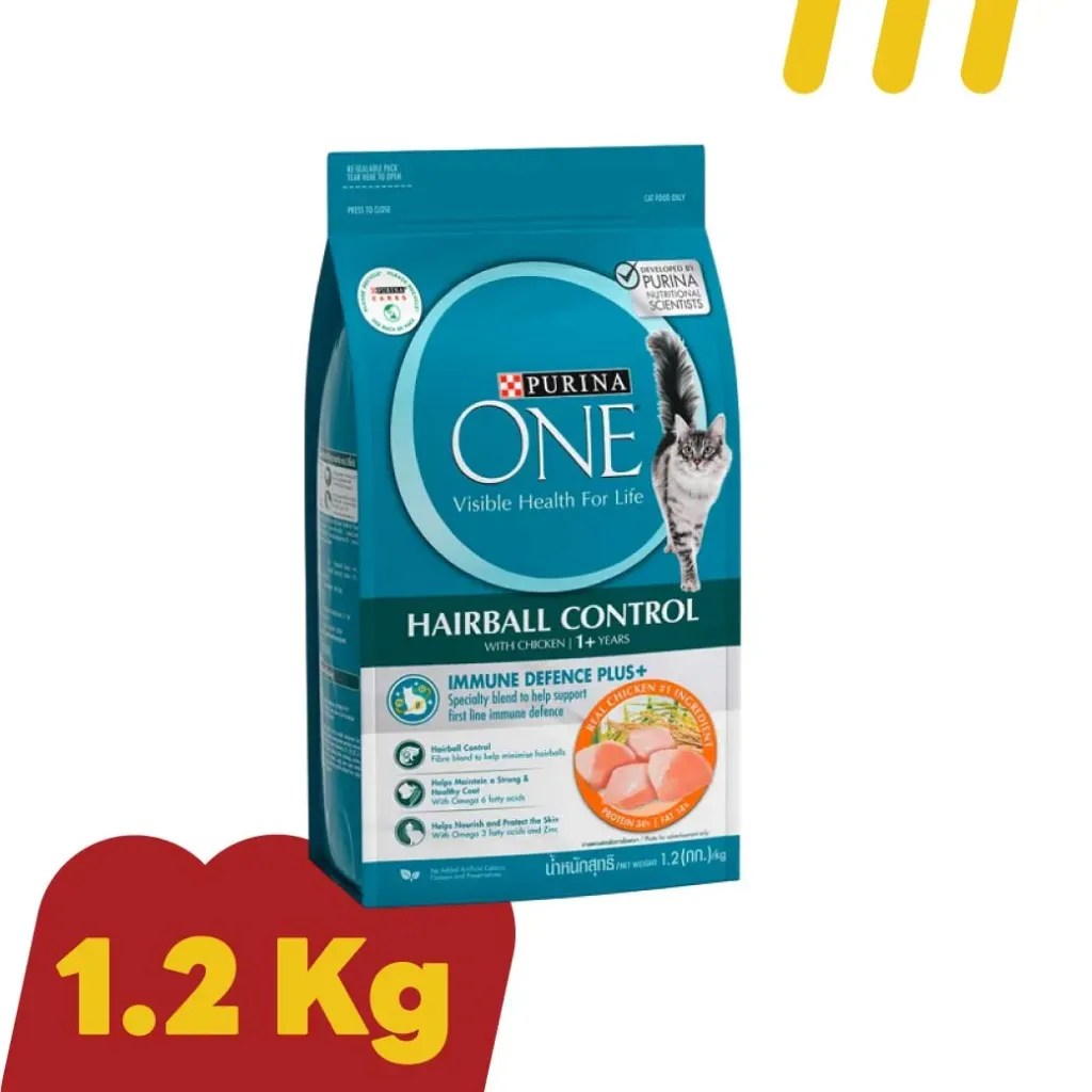Purina ONE 1.2Kg.  อาหารแมวโต แฮร์บอลคอนโทรล สูตรไก่