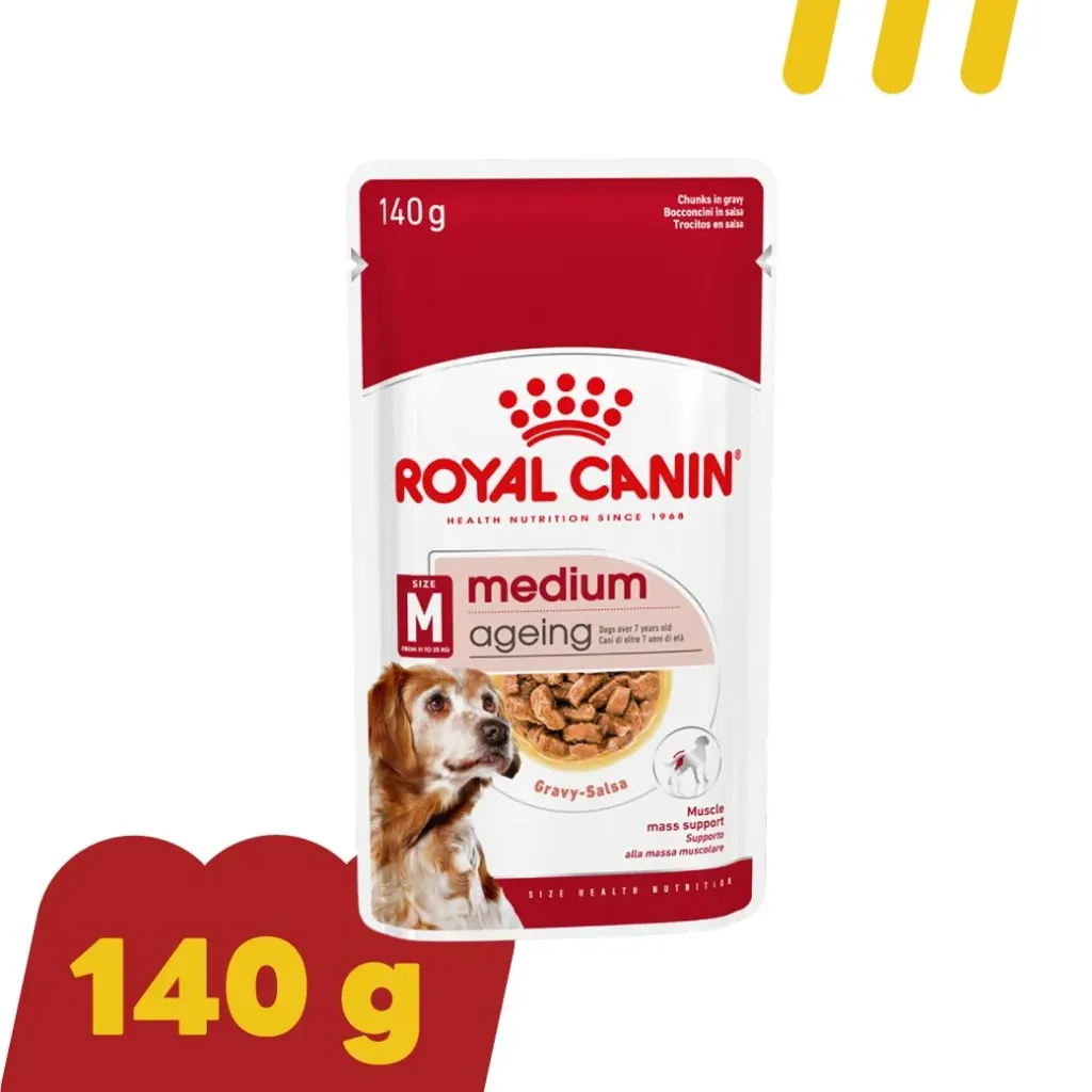 Royal Canin 140g (แดง) อาหารสุนัข M Medium