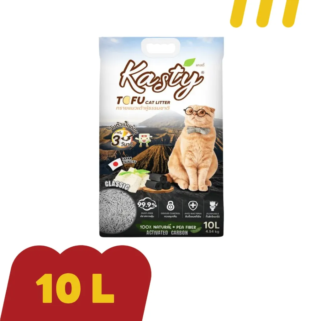 [11-KAST-Y10L10] Kasty 10L (ToFu) ทรายแมว (เต้าหู้) Classic