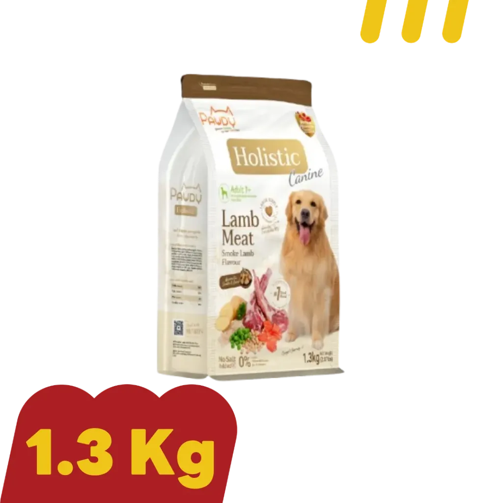 [11-PAWD-Y0002] PawDy Holistic 1.3Kg. อาหารสุนัขโต รสแกะรมควัน