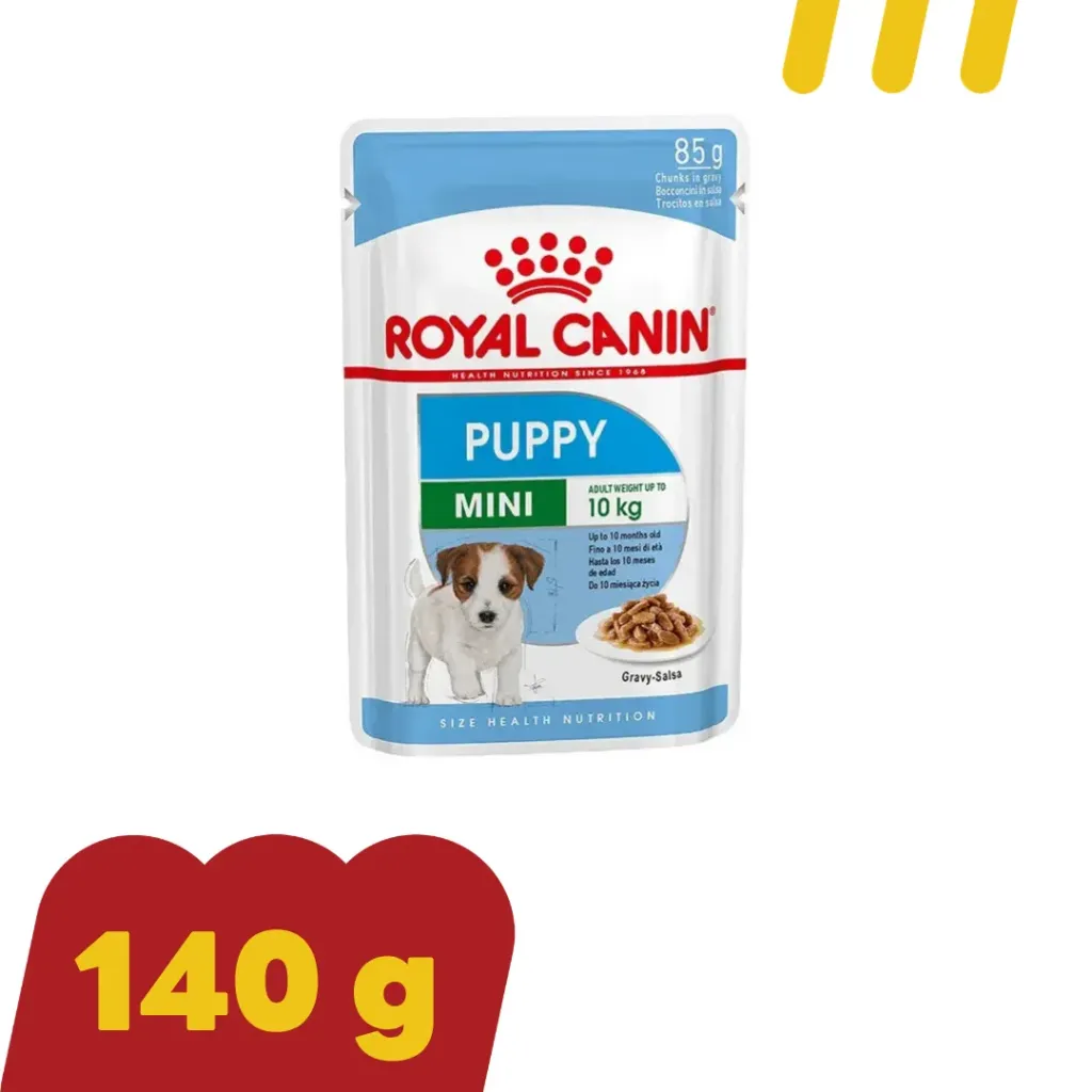 Royal Canin 85g (ฟ้า) อาหารลูกสุนัข Puppy Mini