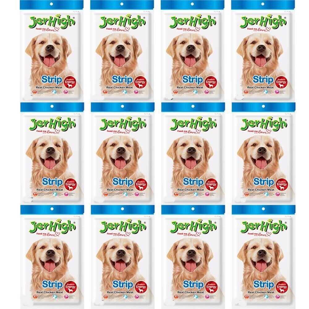[11-JERH-I 0034] JerHigh Real Chicken Strip 60g  ขนมสุนัข รสเนื้อไก่