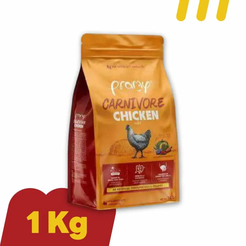 [11-PRAM-Y0008] Pramy Carnivore 1Kg (ส้ม) อาหารแมว รสไก่