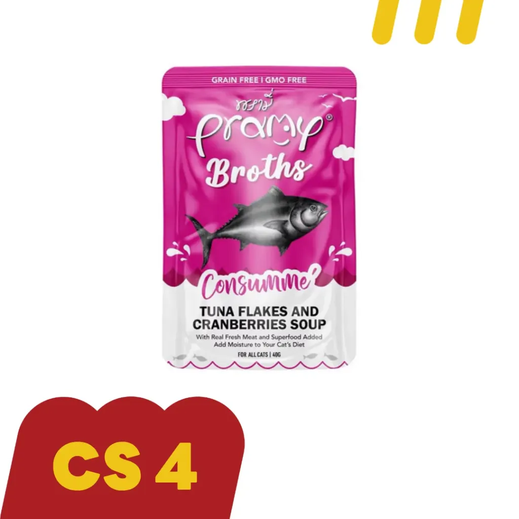 "Pramy CS4 (ชมพู) ทูน่าแคนเบอรี่ซุป"