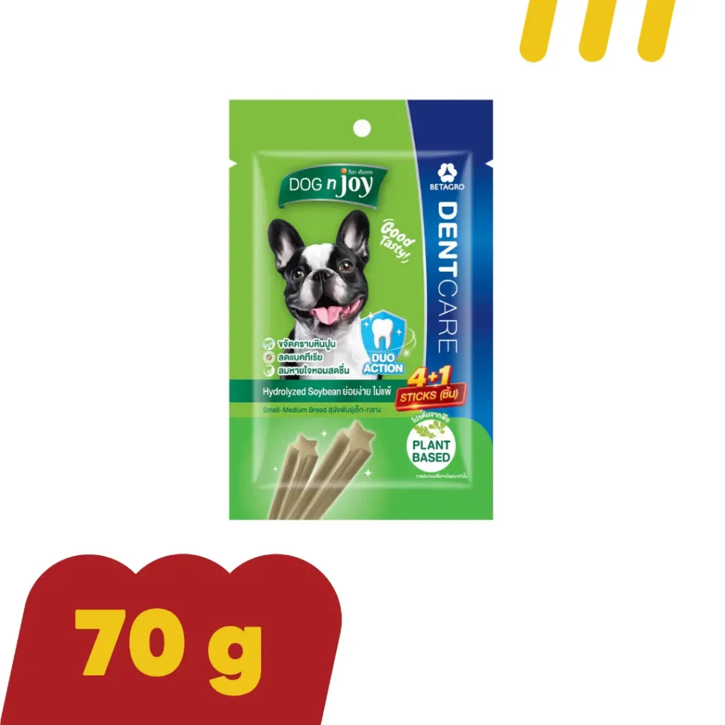 [11-DNJ -0001] DNJ70g(เล็ก-กลาง)ขนมขัดฟัน สำหรับสุนัข ช่วยลดคราบหินปูน (5ชิ้น)