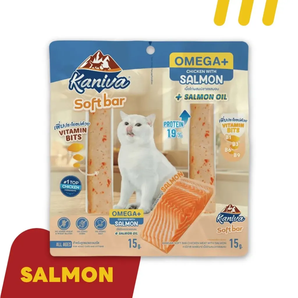 [11-KANI-0010] Kaniva SoftBar 15g (ฟ้า) ขนมแมว Salmon (แซลมอน)