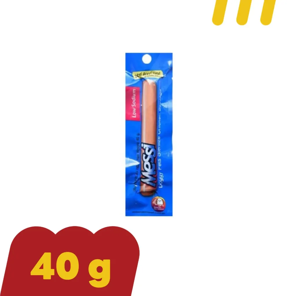 Messi 40g (น้ำเงิน) เพทส์ไส้กรอกไก่สเตอริไรซ์