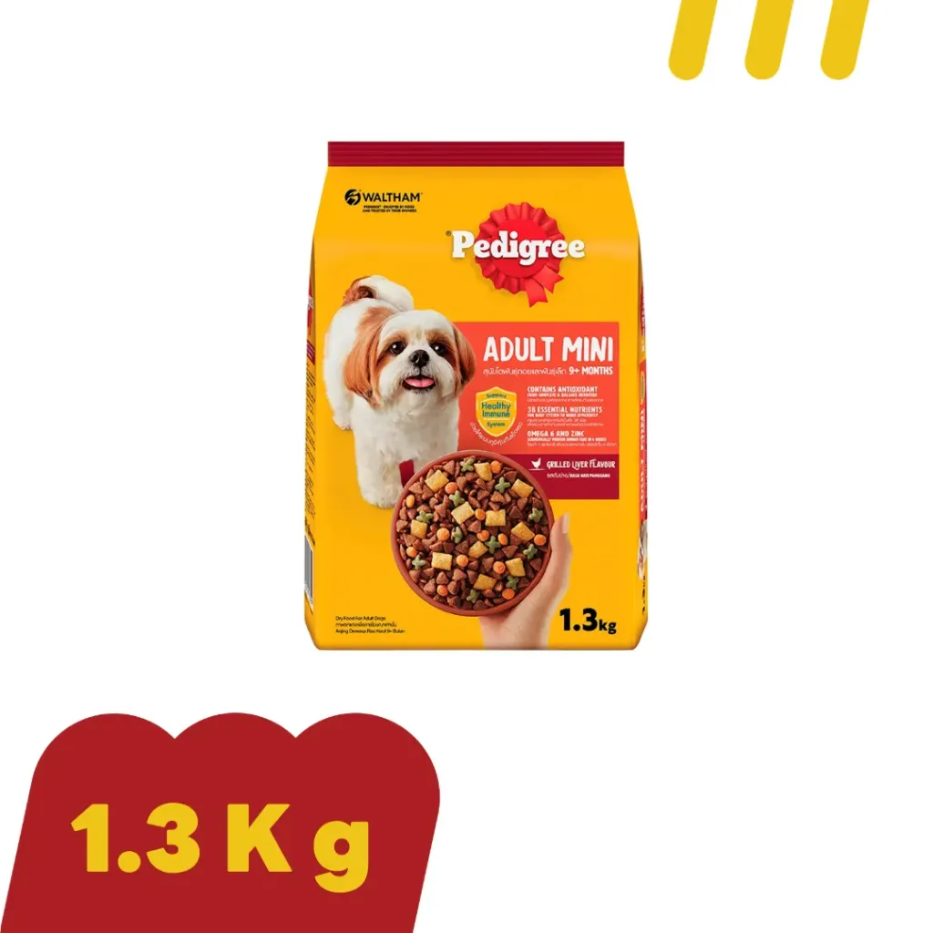 [11-PEDI-0011] Pedigree 1.3Kg. Adult สำหรับสุนัขโต รสตับย่าง