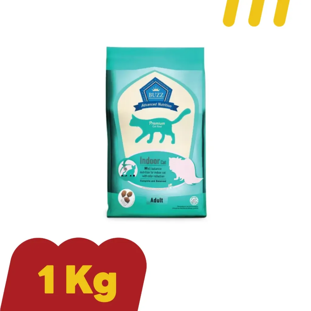 Buzz Adult Indoor 1Kg. อาหารแมวโต