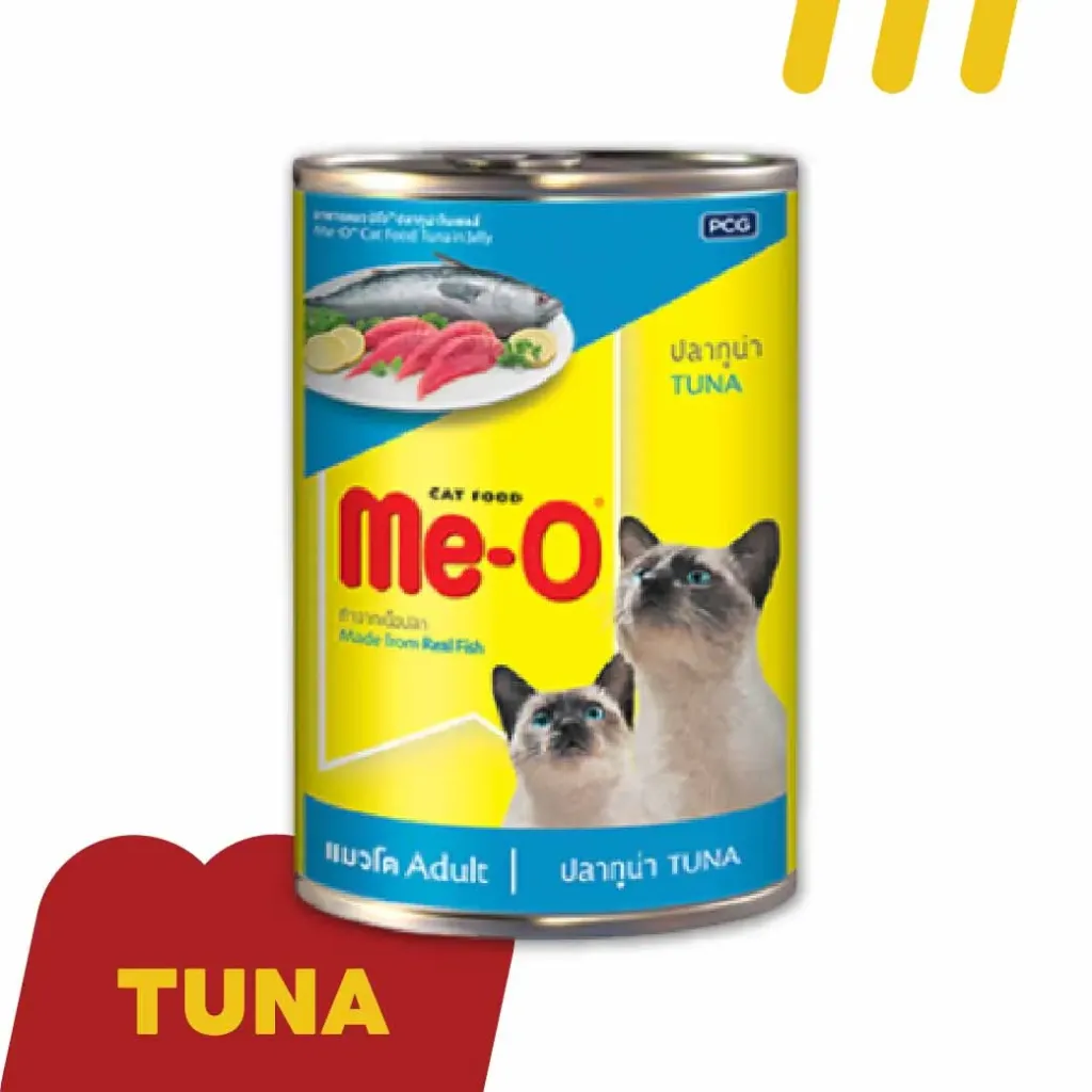 Me-O 400g/กระป๋อง (น้ำเงิน) (อาหารแมว) ปลาทูน่าในเยลลี่