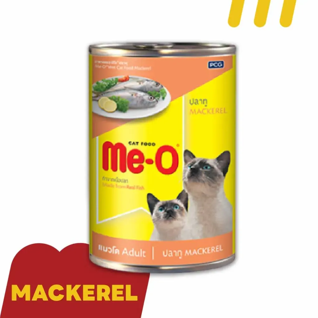 Me-O 400g/กระป๋อง (ส้ม) (อาหารแมว) ปลาทูในเยลลี่