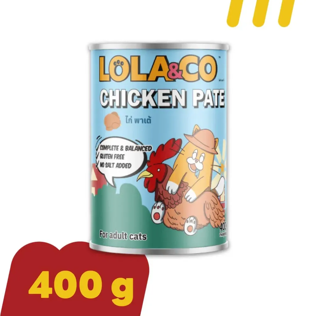 [11-LOLA-&CO020] Lola&Co 400g LC06 อาหารแมว รสไก่พาเต้