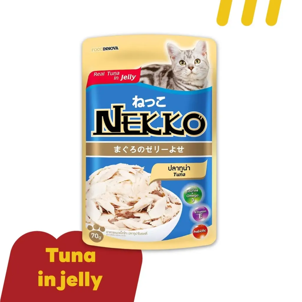 Nekko 70g NP1 (อาหารแมว) ปลาทูน่าในเยลลี่