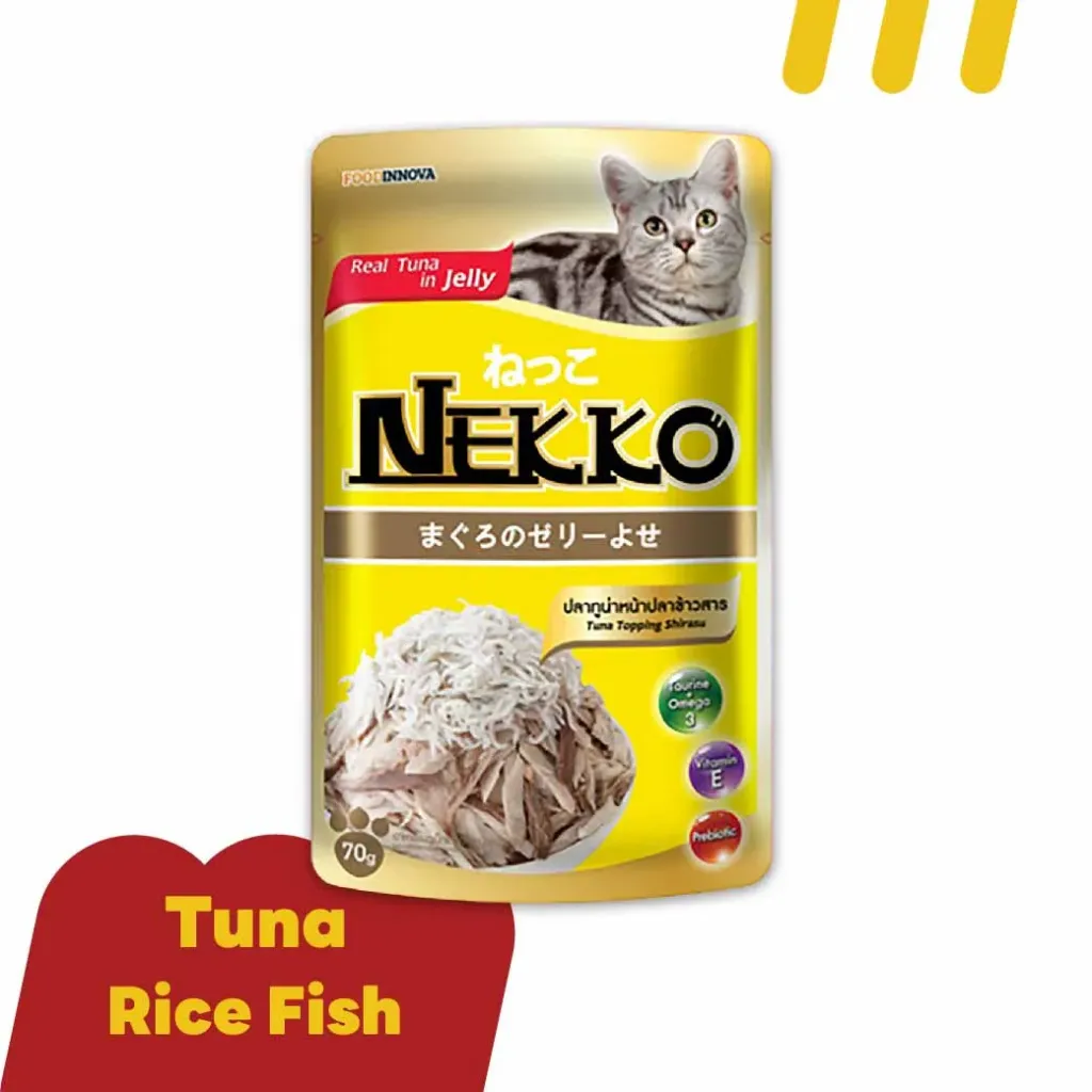 [11-NEKK-O0006] Nekko 70g NP7 (อาหารแมว) ปลาทูน่าหน้าปลาข้าวสารเยลลี่