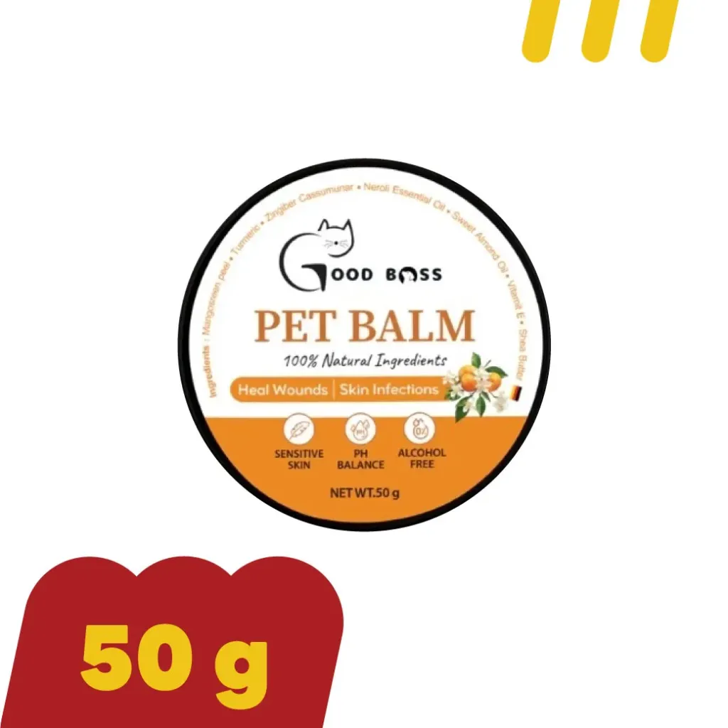 [GB002] Good Boss 50g Cat / Dog Palm (ส้ม) สูตรสมานแผล (กลิ่นดอกส้ม) ตลับ