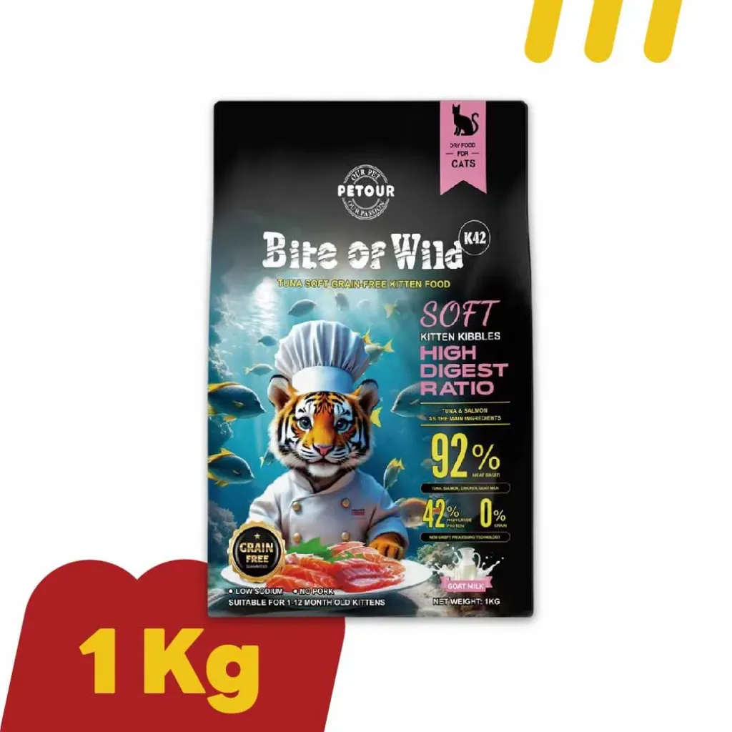 [BFW003] Bite Of Wild 1Kg. K42 อาหารลูกแมว Grain-Free รสปลาทูน่า