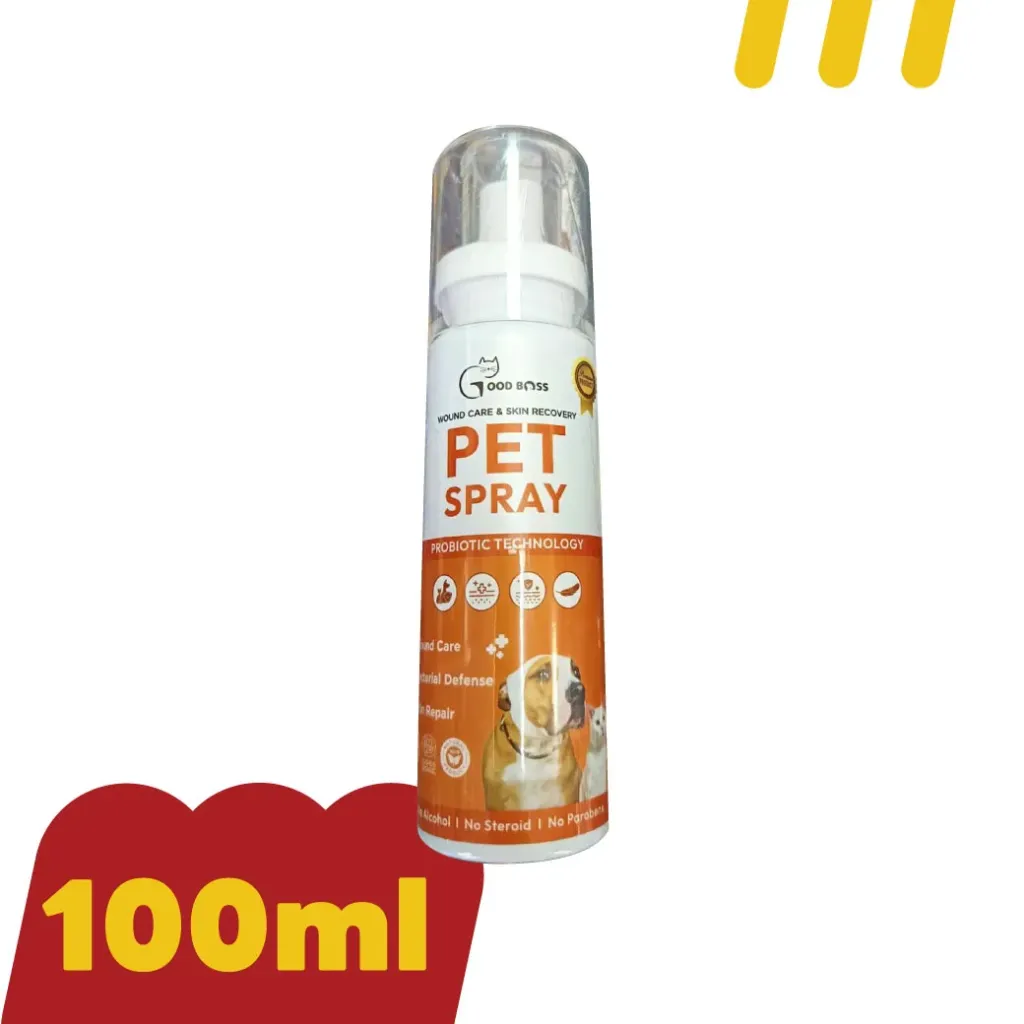 [GB009] Good Boss 100ml Cat / Dog Spray (สีส้ม) สูตรสมานแผล (กลิ่นดอกส้ม)