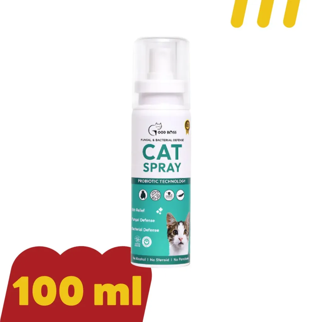 [GB010] Good Boss 100ml Cat Spray (สีเขียว) สูตรยับยังเชื้อรา (กลิ่นโหระพา)