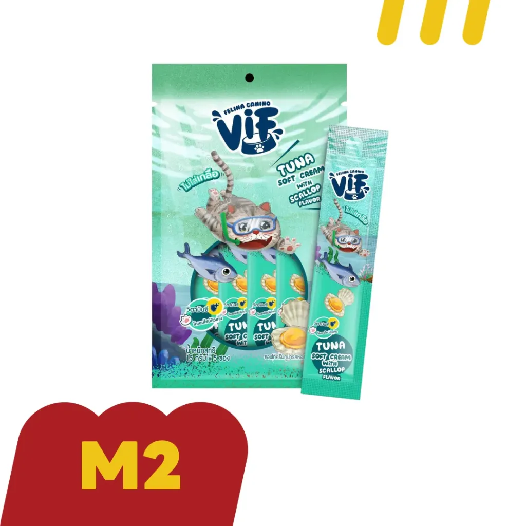 VIF M2 Soft Cream แมวเลีย รสหอยเชลล์