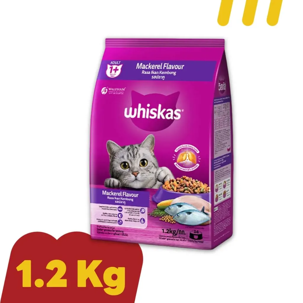 Whiskas 1.2Kg   อาหารแมวโต รสปลาทู
