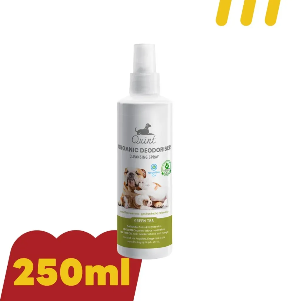 [QC004] Quint Cleansing Spray 250ml. ""กลิ่นชาเขียว"" สเปร์อาบน้ำ สำหรับสุนัขและแมว