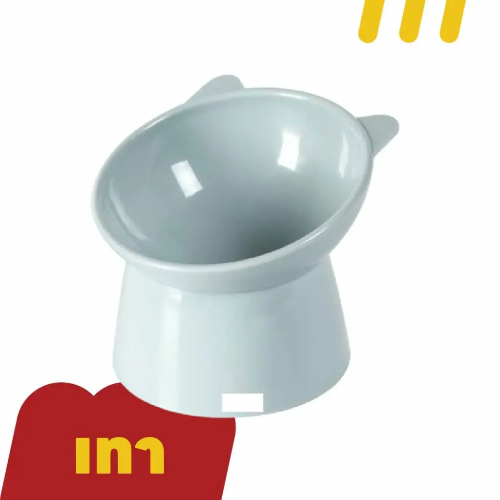 [11-5101-00038] ชามแมว (ฟ้าเทา)