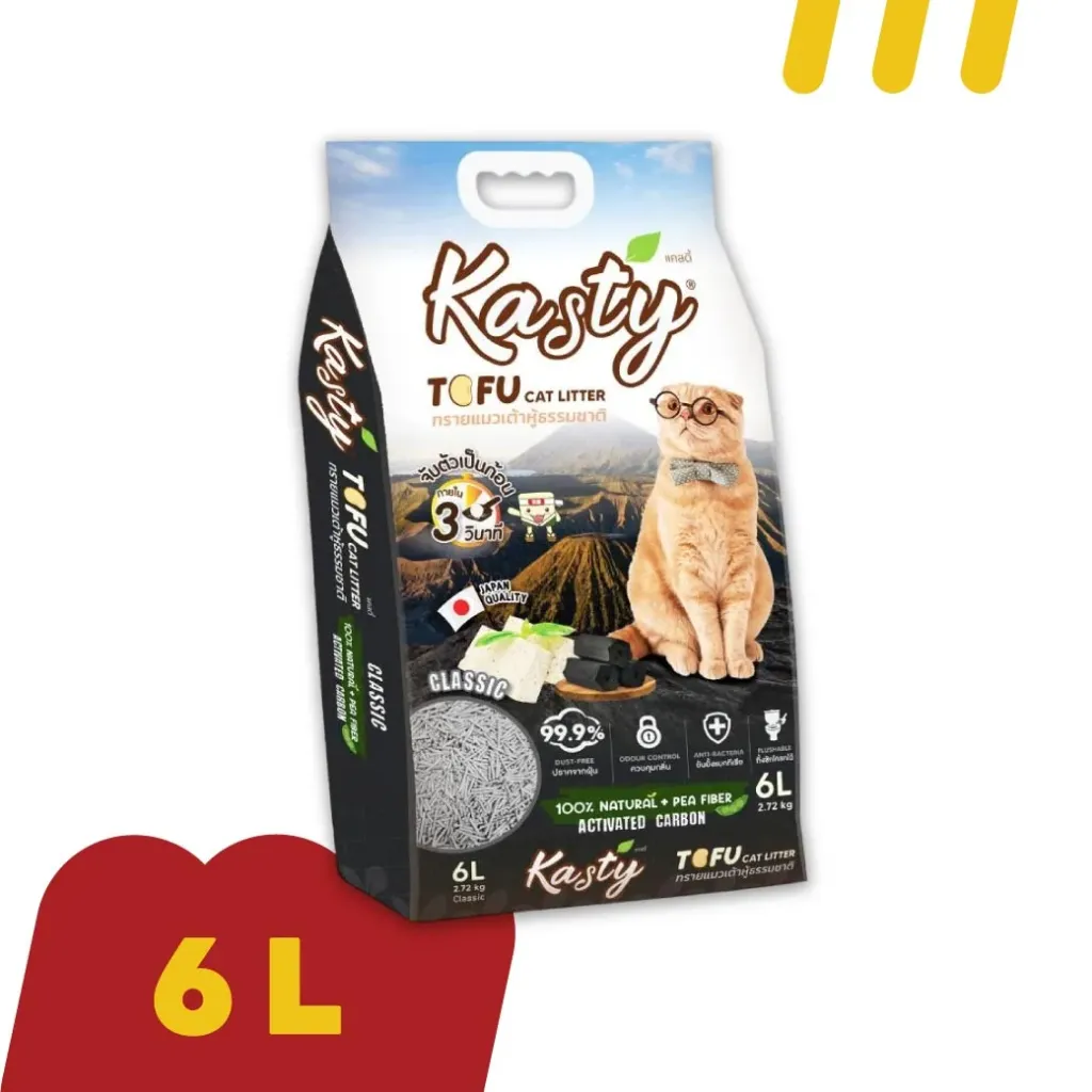 [11-KAST-Y6L003] Kasty 6L (ToFu) ทรายแมว (เต้าหู้) Classic