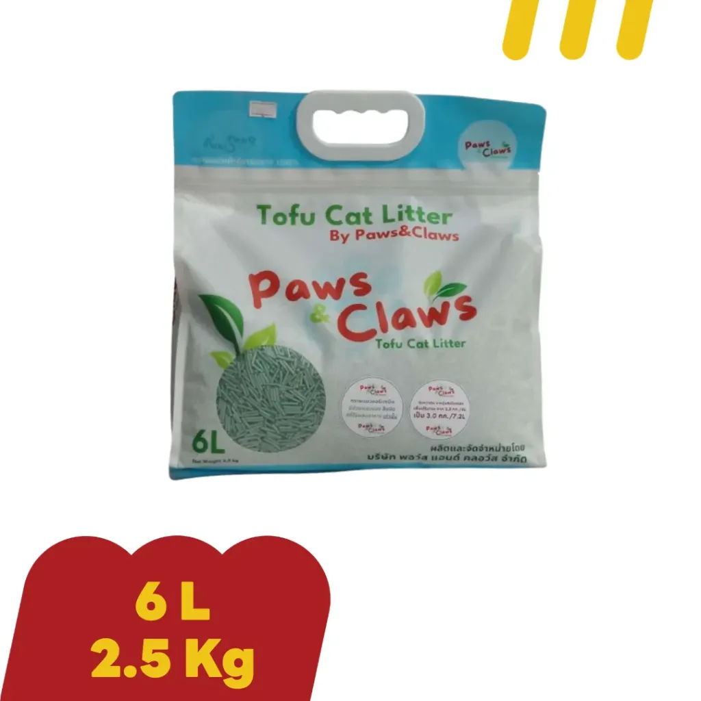 Tofu Cat Litter 6L By Paws&Claws (สีฟ้า)