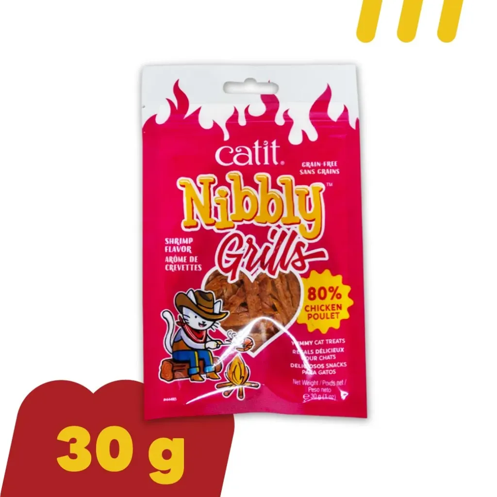 Catit Nibbly 30g (ชมพู) ชิคเก้นแอนด์ชริมพูเฟลเวอะ